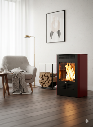 Stufa a Bioetanolo da Interno 3kW Karlsen Ruby New Bordeaux