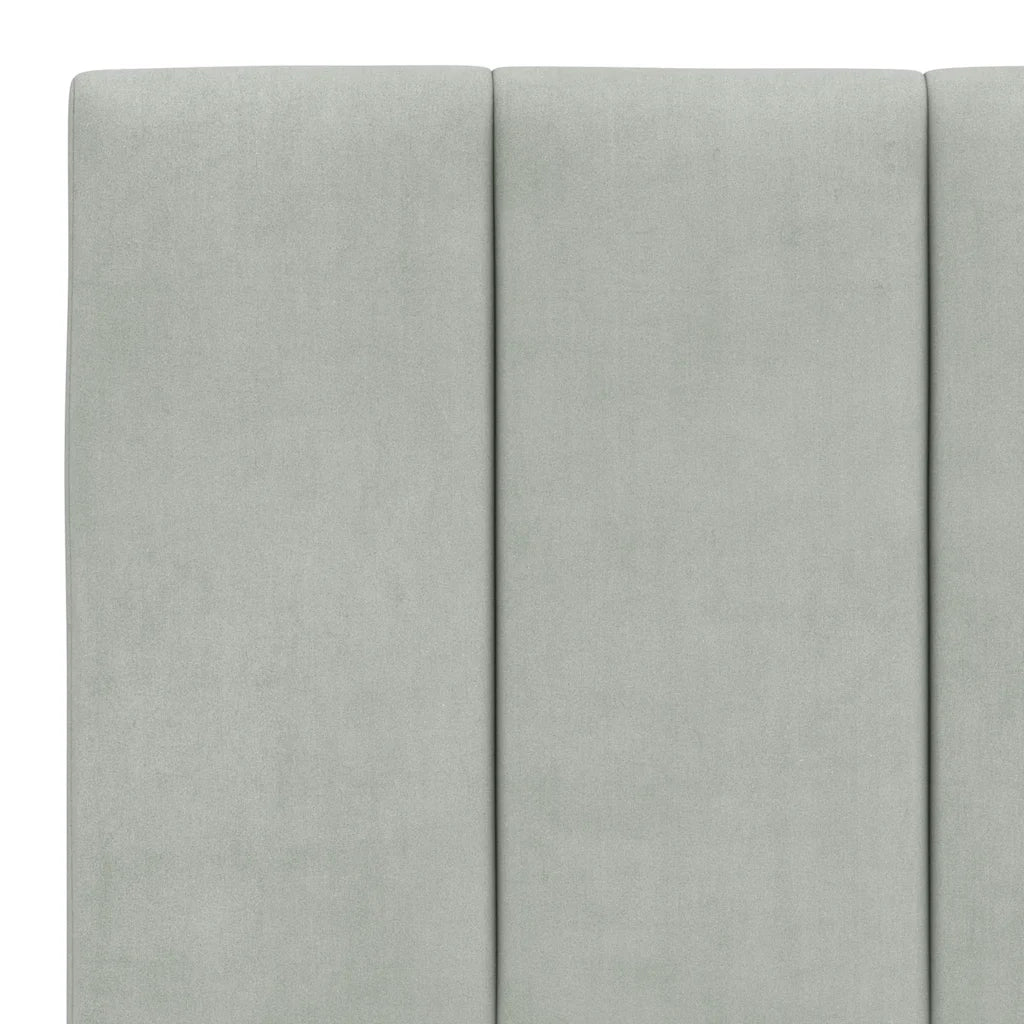 Cuscino Testiera Hanko Grigio Chiaro 200 cm in Velluto CFW1672250