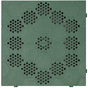 PIASTRELLA 40X40XH5CM VERDE SEMIFORATA