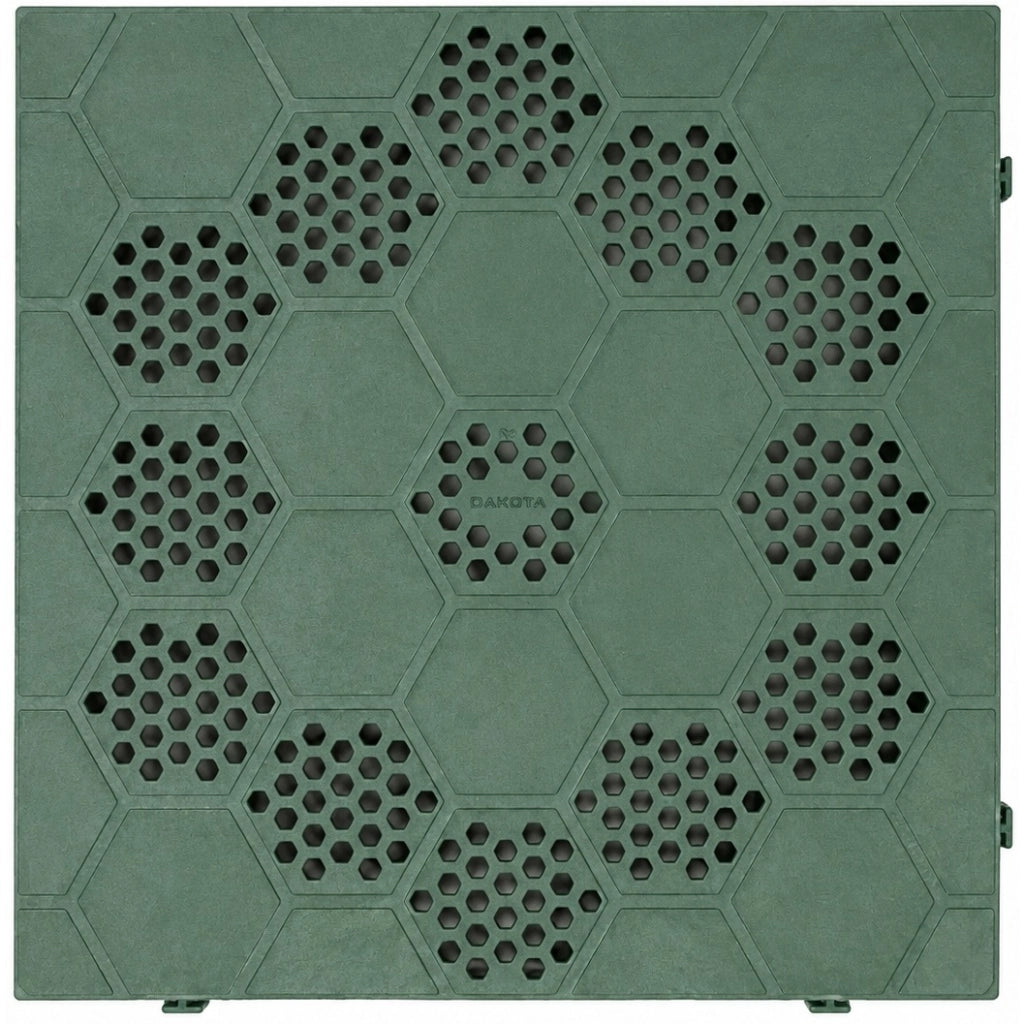 PIASTRELLA 40X40XH5CM VERDE SEMIFORATA