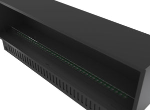 Camino a Vapore Elettrico da Incasso 180x45(64,8)x40 cm Invapo con LED RGB Nero