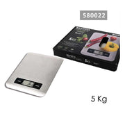 Trade Shop - Bilancia Da Cucina Digitale Touch In Acciaio Portata Max. 5kg Display Lcd 580022 -