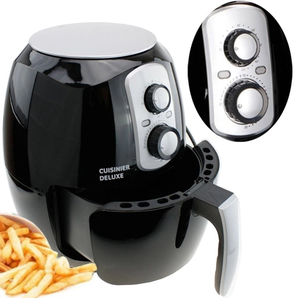 Trade Shop - Friggitrice Ad Aria Calda Senza Olio Airfryer 3.6 Lt Frigge Cuoce Arrosto 1400w -