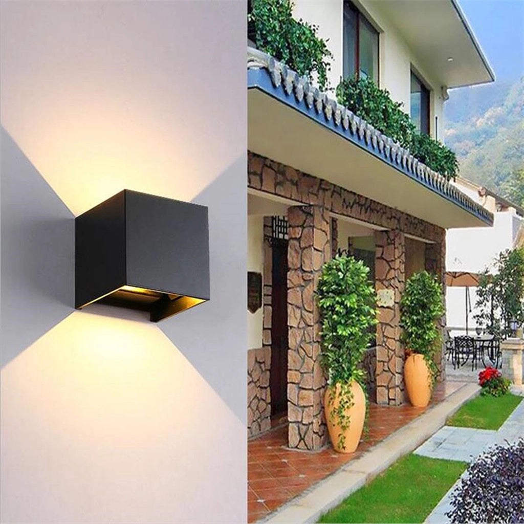 Applique led cubo 6w nero luce naturale 4000K