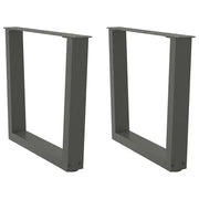 Gambe per Tavolino da CaffÃ¨ a Forma di V 2 pz Antracite 50x(42-43,3) cm Acciaio