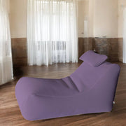 Pouf ??hck, Poltrona multiuso, Poltroncina sacco, Pouf poggiapiedi, Made in Italy, 70x120 h65 cm, Viola