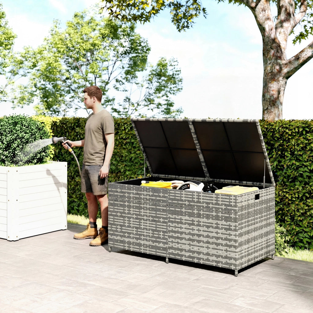 Cassa da giardino in resina ¨C zephmum ¨C 650 L, impermeabile, con fodera a zip