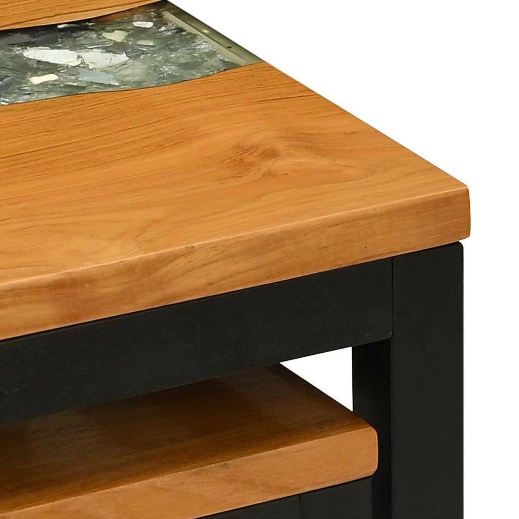 Tavolo Nesting 3 pz Marrone Legno di teak solido CFW6646680