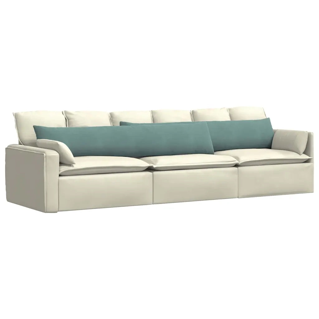 Cuscini da Divano 2 pcs Verde Mare 200 x 40 cm Tessuto in Cords 42013895