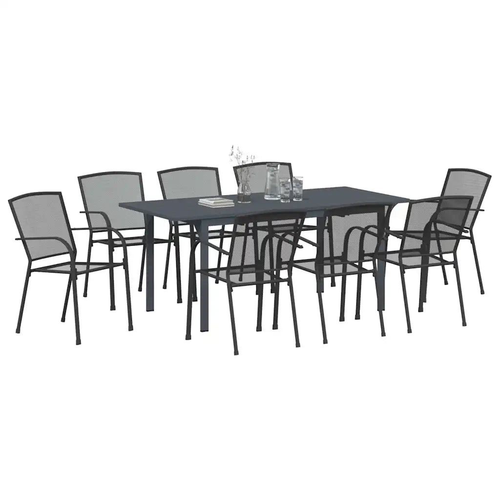 Set da Pranzo per Giardino 9 pcs Antracite 3378813