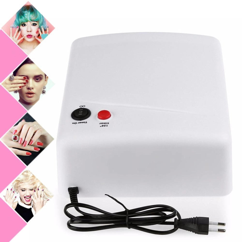 Trade Shop - Lampada Uv Ricostruzione Unghie Gel Fornetto 36w Led 4 Bulbi Con Accessori Nail -