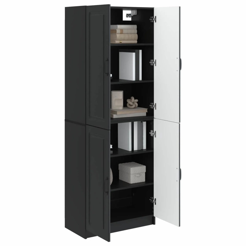 Set di armadi 2 pcs Nero Legno ingegnerizzato