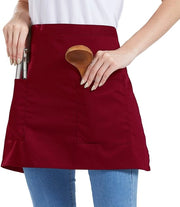 Grembiule da Cucina Chef-Cuoco - Bistro Grembiule - Grembiule da Lavoro - 2 Tasche - Cotone/Poliester - Dimensioni 70 x 40 cm