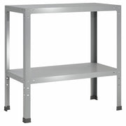 Tavolo da rinvaso 80 x 40 x 80 cm Acciaio zincato Argento 8014867
