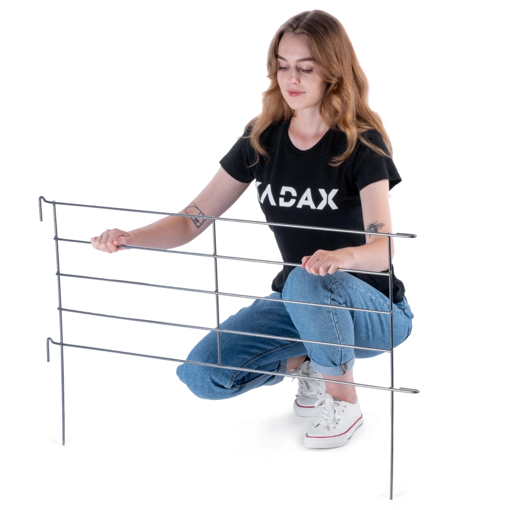 Recinzione da giardino in metallo KADAX, bordura a palizzata saldata, altezza 100 cm.