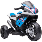 EasyComfort Moto per Bambini 18-60 Mesi Modello BMW HP4 con Fari, Musica e Pedali, in PP e Metallo, 82.5x42x54 cm, Blu