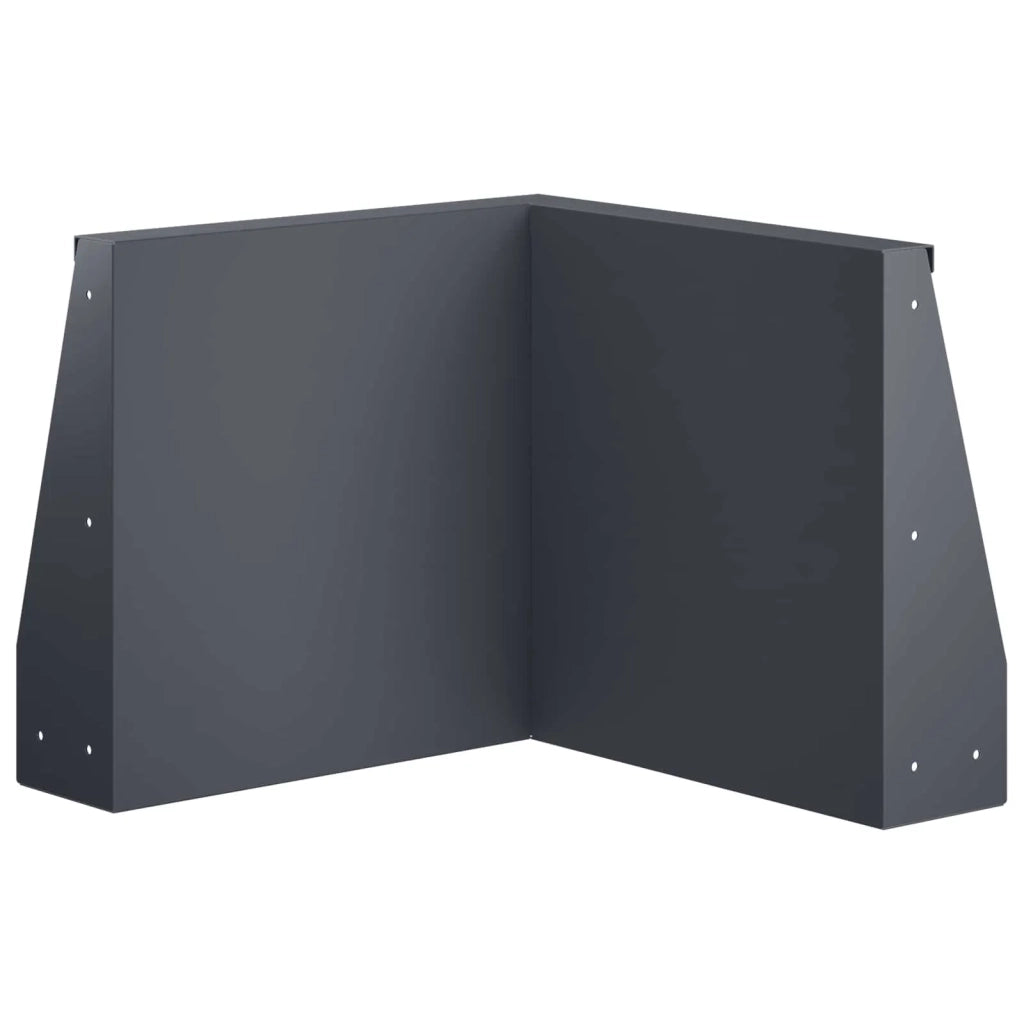 Muro di contenimento 2 pz 50 x 50 x 30 cm Acciaio Antracite 8015162