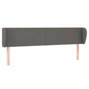 Testiera | Testata ad Orecchio Grigio 183x23x78/88 cm in Similpelle