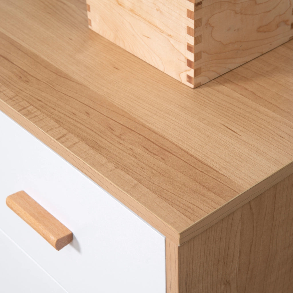 Cassettiera 3 Cassetti in Legno ¨C Zephmum ¨C 80x39x80 cm Bianco Legno