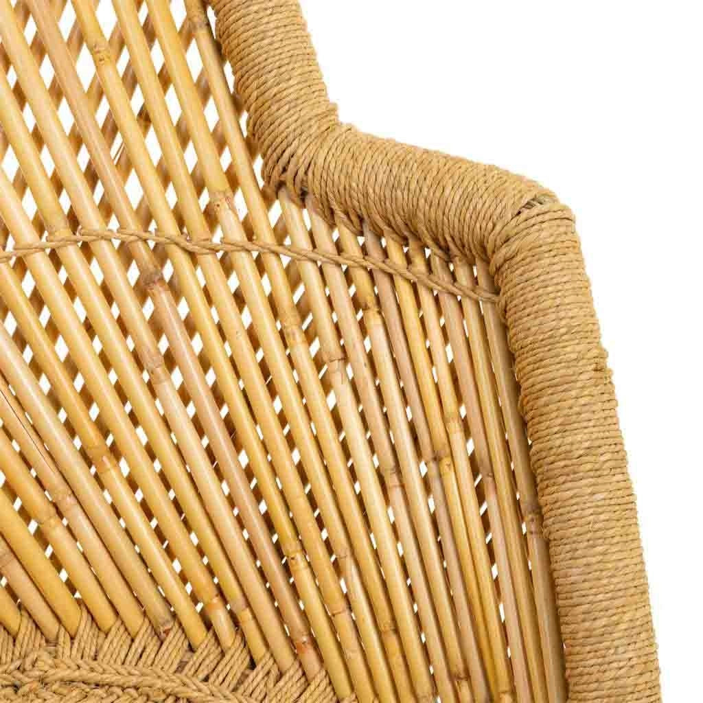Poltroncina rotonda in bambù marrone 69x50x109h