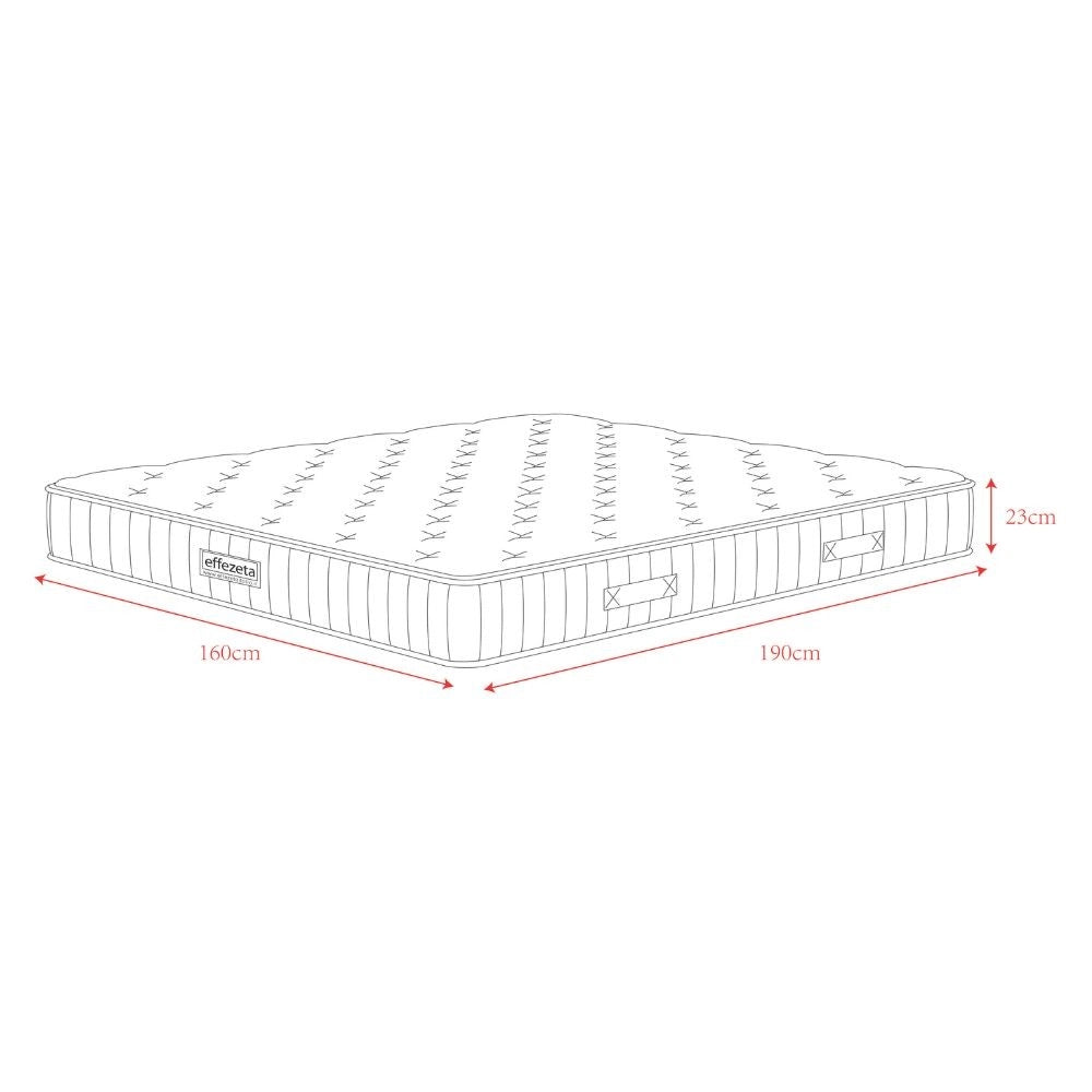 Materasso matrimoniale Chill con strato in memory foam 160x190xH23 cm.