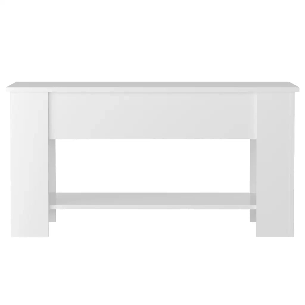 Tavolino da Salotto Bianco Lucido 101x49x52cm Legno Multistrato