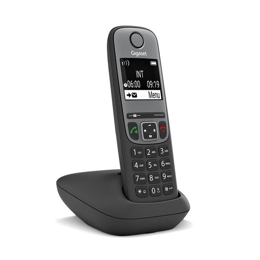 Telefono cordless dect gap as690 grey black