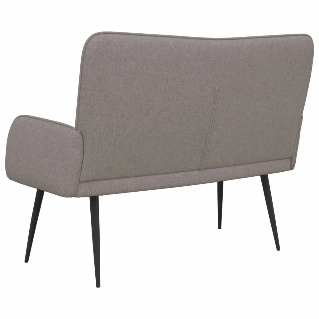 Divano a 2 Posti Tortora 115 x 61 x 87 cm Tessuto