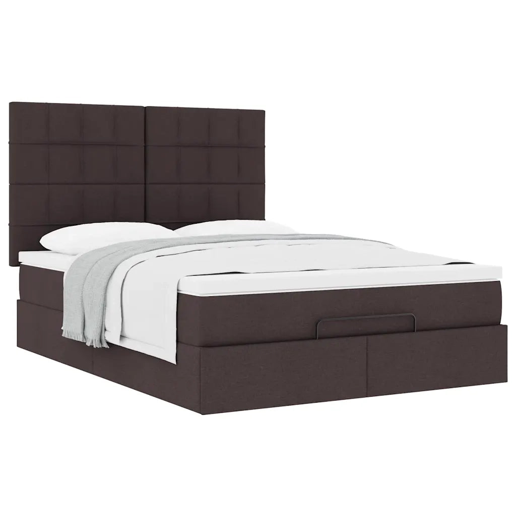 Struttura Letto Pouf con Materasso 140x200 cm in Tessuto 3313164