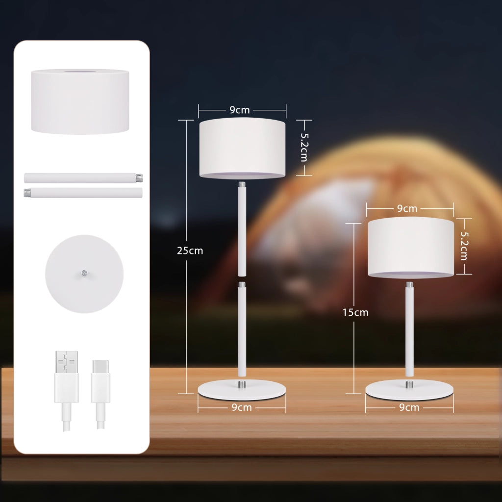 ZMH Lampada da tavolo LED wireless dimmerabile 3 temperature colore regolabili per camera letto soggiorno