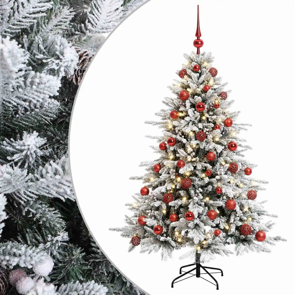 Albero di Natale artificiale con palline 150 cm 150 LED 3465872