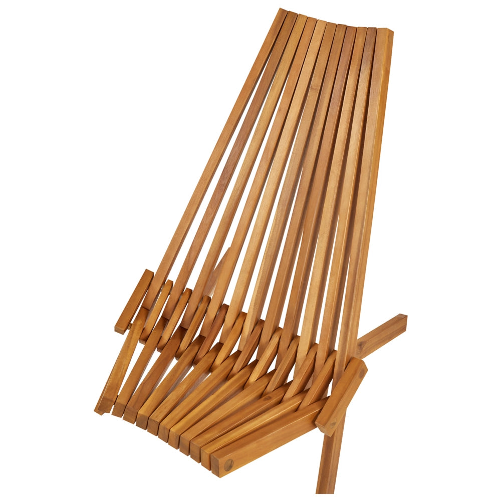 Set da bistrot 3 pezzi Acacia massiccia chiara 2 sedie pieghevoli e tavolo da tè Design a doghe