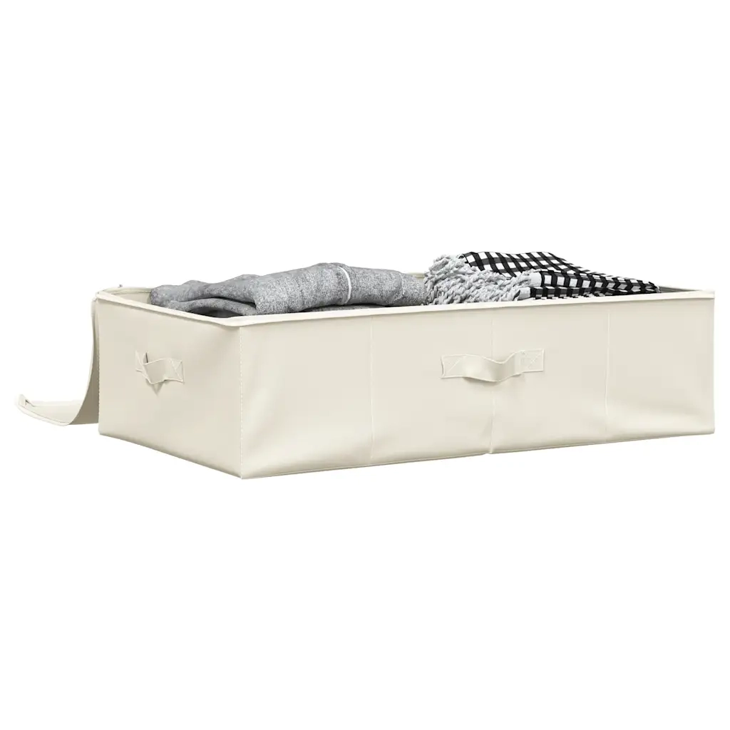 Scatole Portaoggetti 2pz in Tessuto 70x40x18 cm Crema 332908