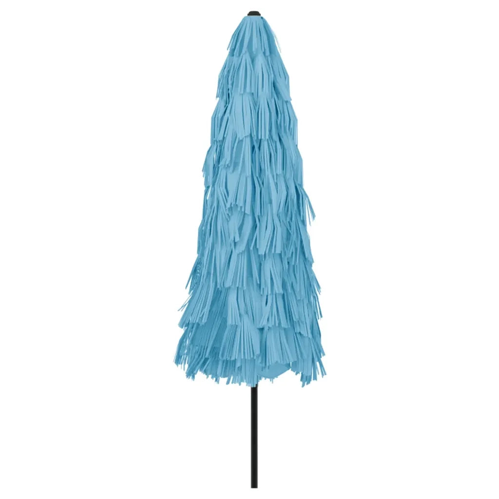 Ombrellone Giardino-Ombrello da Balcone con Palo in Acciaio Blu 324x324x247 cm