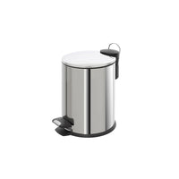Pattumiera a Pedale in Acciaio Tonda Bagno Cucina 3 Lt Feridras Colore: Cromo