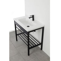 Composizione Bagno in Metallo con Lavabo e Specchio Feridras