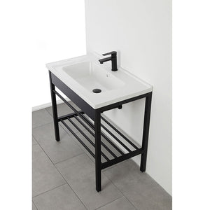 Composizione Bagno in Metallo con Lavabo e Specchio Feridras