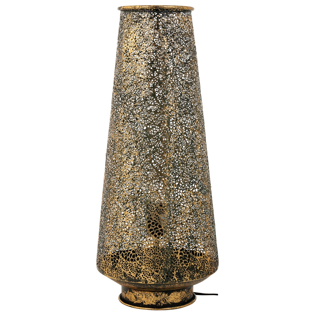 Lampada da tavolo in metallo dorato 24,5x24,5x57,5h