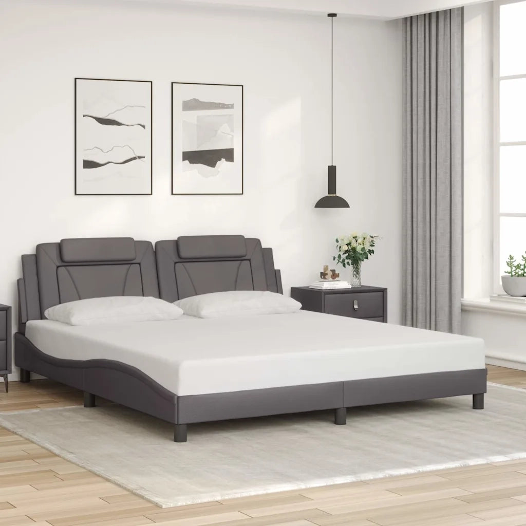 Giroletto Viana senza Materasso Grigio 180x200 cm in Similpelle 3208113