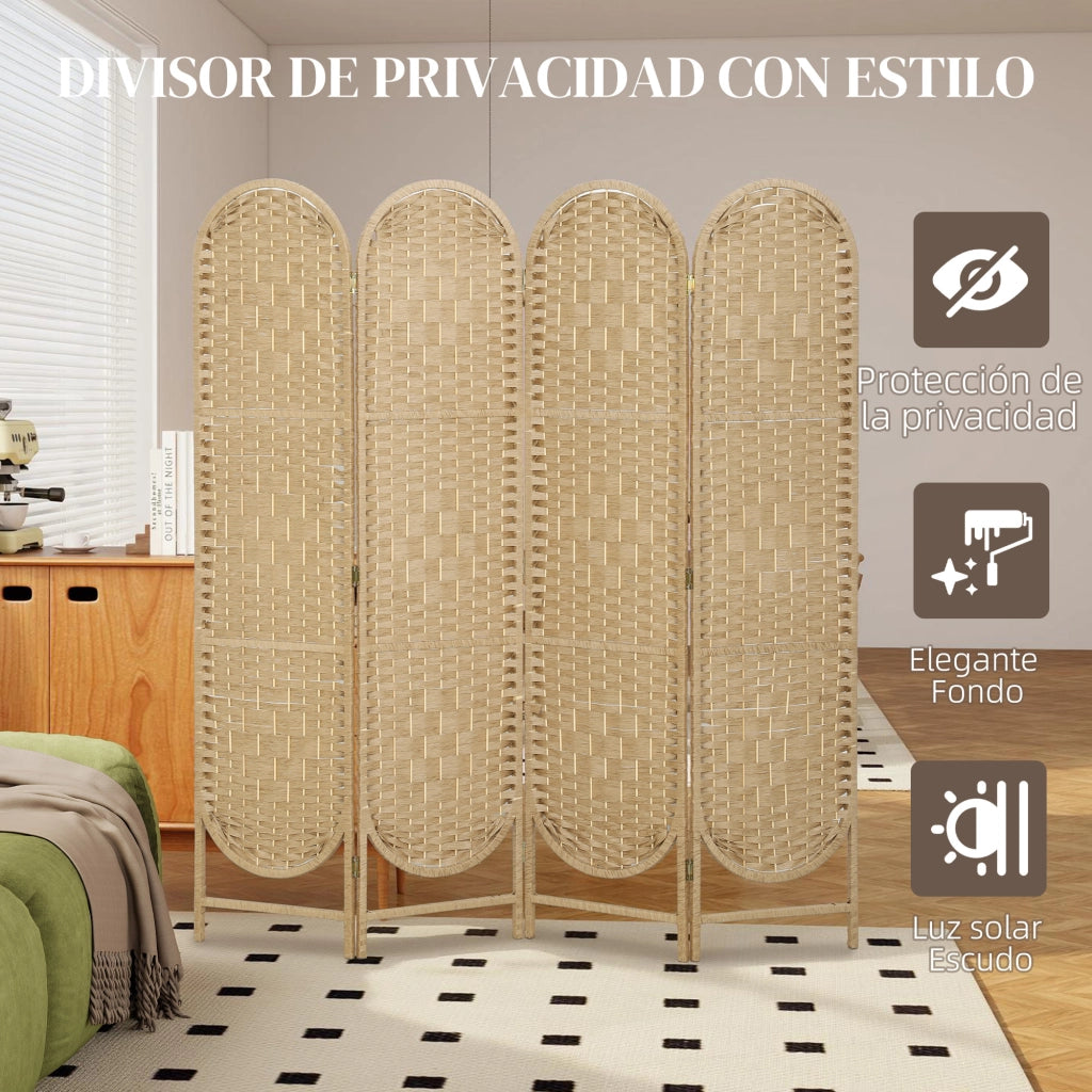 Libreria Divisorio 4 Ante Pieghevole ¨C Zephmum ¨C Legno 160x170 cm