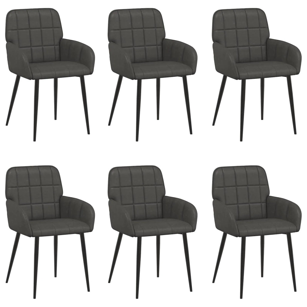 Sedie da pranzo 6 pcs Similpelle Nero 56,5 x 50 x 86 cm 3428189
