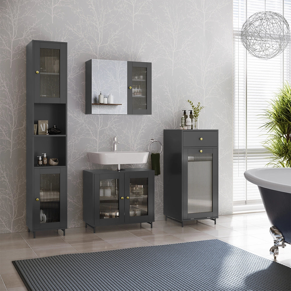 Armadio Vicco midi grigio 40 x 96 x 40 cm