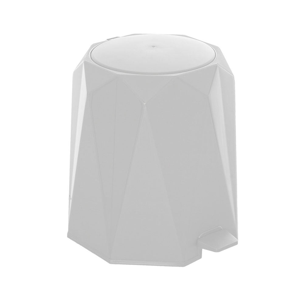 Pattumiera da Bagno a Pedale 6 Lt Moderno Diamond Colore: Bianco