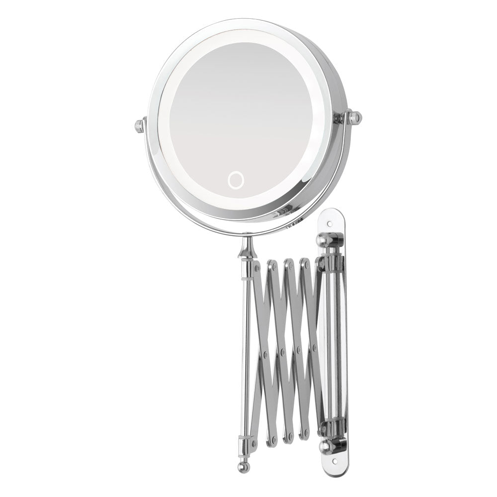 Specchio Estensibile da Muro Led 15 cm Doppio da Bagno