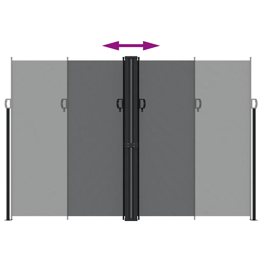 Tenda da Sole Laterale Retrattile-Tenda parasole per balcone per giardino Nera 220x1200 cm 699072