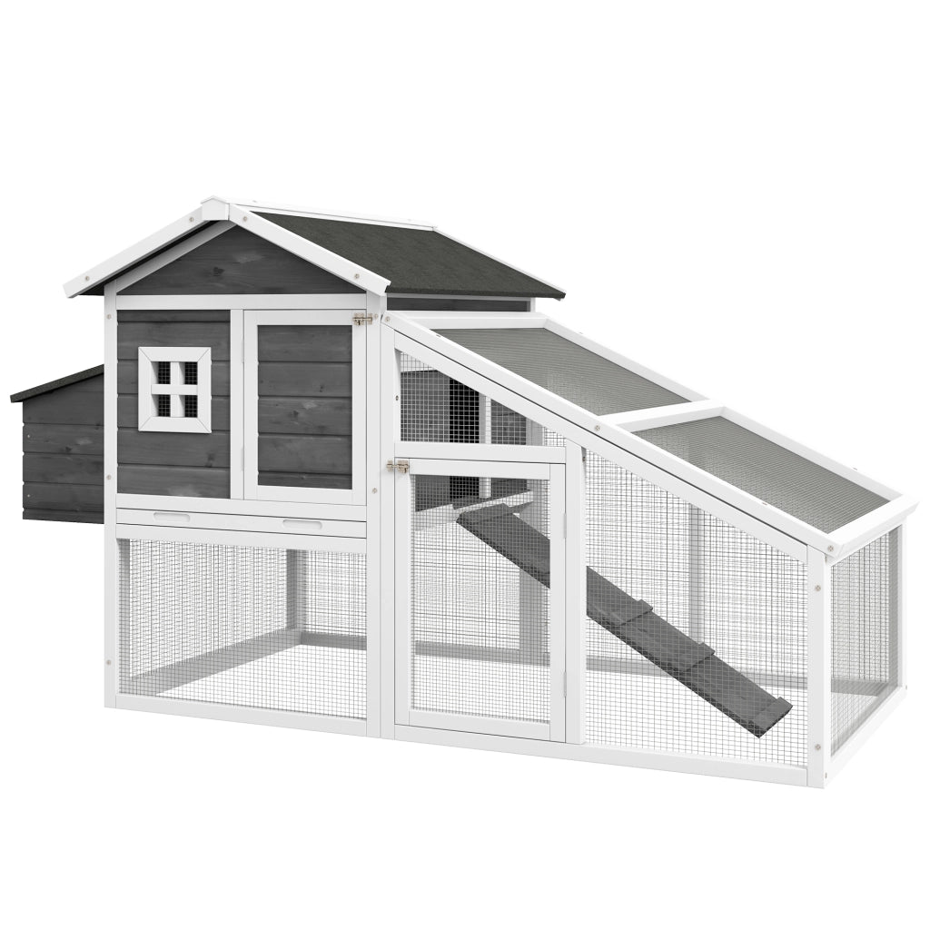 Pollaio Prefabbricato ¨C Zephmum ¨C Legno, Grigio, 178x95x100 cm