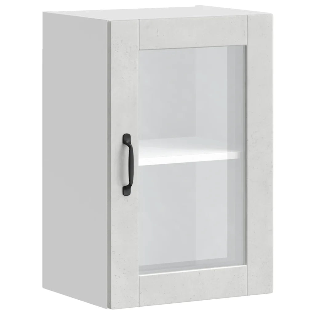 Pensile da Cucina con Porta in Vetro Porto Grigio Cemento 854011