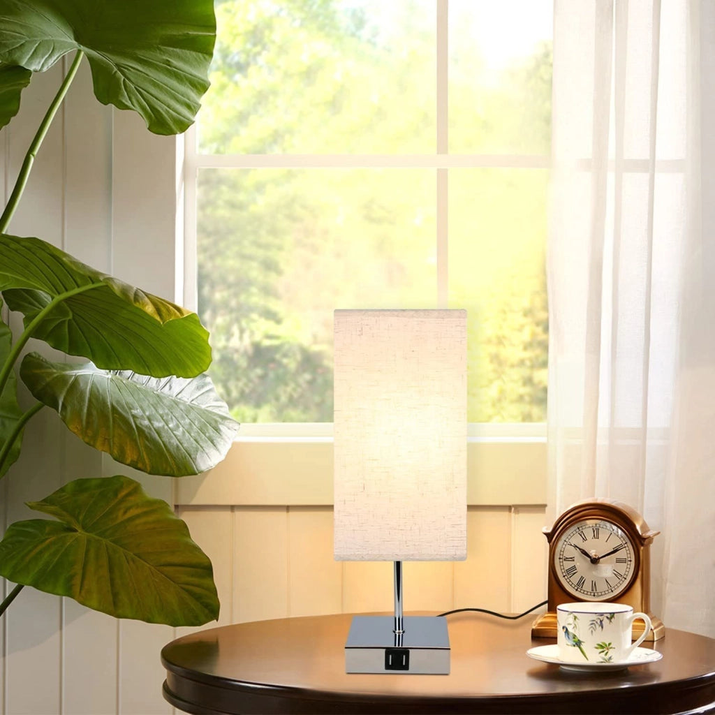 ZMH Lampada da tavolo vintage touch dimmerabile E27 LED USB ricarica intercambiabile per comodino camera letto