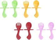 Set di cucchiai e ciotole per bambini da 4 pezzi con forchetta e cucchiaio ecologico per l'allenamento alimentare
