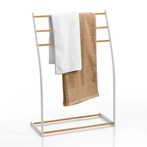 Porta asciugamani LACOMB in metallo nero opaco da terra